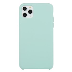 For iPhone 11 Pro Max Solid Color Solid Silicone Shockproof Case(Emerald Green) (OEM)