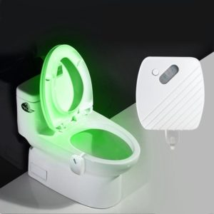 Toilet Hanging Type Human Body Movement Light Sensitive Response LED Night Light 24-Color Cycle Color Change (OEM)