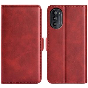 For Motorola Moto G52j 5G Dual-side Magnetic Buckle Flip Leather Phone Case(Red) (OEM)