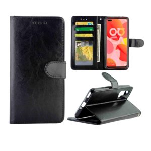 For Huawei Nova 6 Crazy Horse Texture Leather Horizontal Flip Protective Case with Holder & Card Slots & Wallet & Photo Frame(Black) (OEM)