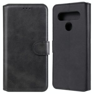 For LG K61 Classic Calf Texture PU + TPU Horizontal Flip Leather Case, with Holder & Card Slots & Wallet(Black) (OEM)