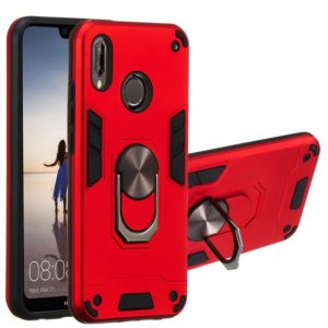 For Huawei P20 Lite / nova 3e 2 in 1 Armour Series PC + TPU Protective Case with Ring Holder(Red) (OEM)