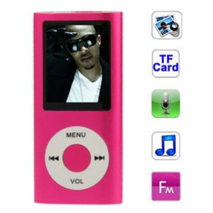 1.8 inch TFT Screen Metal MP4 Player with TF Card Slot, Support Recorder, FM Radio, E-Book and Calendar(Magenta) (OEM)