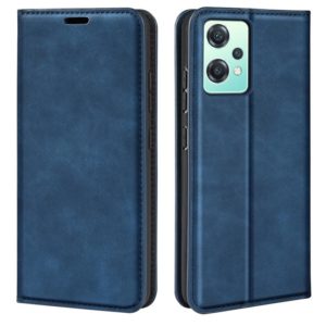 For OnePlus Nord CE 2 Lite Retro-skin Magnetic Suction Leather Phone Case(Dark Blue) (OEM)