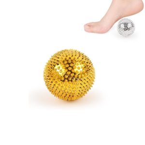 1 Pair Magnetic Massage Ball Relax Muscle Finger Plantar Pressure Massage Stab Ball, Size:4.7cm(Gold) (OEM)