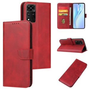 For Honor V40 5G Calf Texture Buckle Flip Leather Phone Case(Red) (OEM)