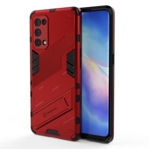 For OPPO Reno5 Pro Punk Armor 2 in 1 PC + TPU Shockproof Case with Invisible Holder(Red) (OEM)