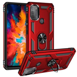 For Motorola Moto G50 Shockproof TPU + PC Protective Case with 360 Degree Rotating Holder(Red) (OEM)