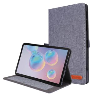 For Samsung Galaxy Tab A 8.4 (2020) Horizontal Flip TPU + Fabric PU Leather Protective Case with Name Card Clip(Grey) (OEM)