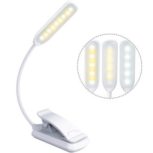 8027-1 9 LEDs Reading Lamp Music Score Clip Light(White) (OEM)