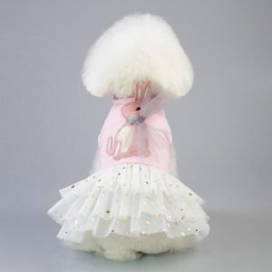 Pet Clothing Dog Skirt Cat Spring And Summer Rabbit Skirt, Size: L(Upper Body Pink) (OEM)
