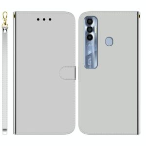 For Tecno Spark 7 Pro Imitated Mirror Surface Horizontal Flip Leather Phone Case(Silver) (OEM)