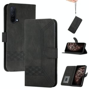 Cubic Skin Feel Flip Leather Phone Case For OnePlus Nord CE 5G(Black) (OEM)