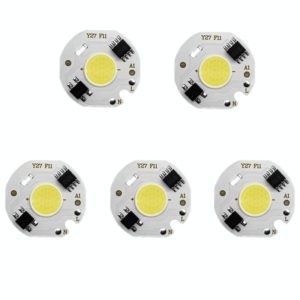 5 pcs COB LED Light Chip AC 220V LED Bulb Light Intelligent IC Driver Bulb Light DIY Spotlight Downlight Chip Outdoor Flood Light(10W(warm white)) (OEM)