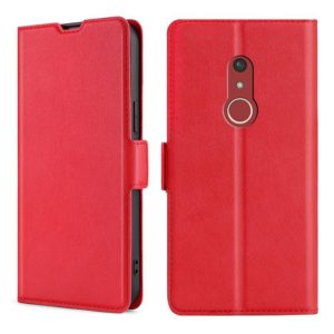 For Fujitsu Arrows Be4 Plus F-41B Ultra-thin Voltage Side Buckle PU + TPU Leather Phone Case(Red) (OEM)