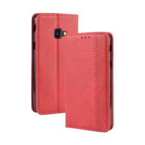 Magnetic Buckle Retro Crazy Horse Texture Horizontal Flip Leather Case for Galaxy Xcover 4s / Xcover 4 , with Holder & Card Slots & Photo Frame(Red) (OEM)