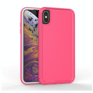 For iPhone XS Max 360 All-inclusive Shockproof Precise Hole PC + TPU Protective Case(Rose Red) (OEM)