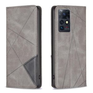 For Infinix Zero X / X Pro Prismatic Invisible Magnetic Leather Phone Case(Grey) (OEM)