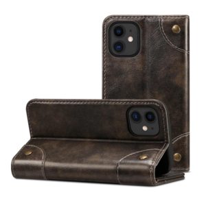 For iPhone 12 / 12 Pro Baroque Simple Horizontal Flip Leather Case with Holder & Card Slots & Wallet(Black) (OEM)