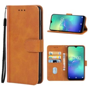 Leather Phone Case For Oukitel C15 Pro(Brown) (OEM)