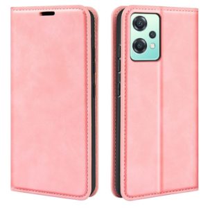 For OnePlus Nord CE 2 Lite Retro-skin Magnetic Suction Leather Phone Case(Pink) (OEM)
