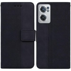 For OnePlus Nord CE 2 5G Geometric Embossed Leather Phone Case(Black) (OEM)