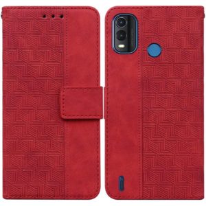 For Nokia G11 Plus Geometric Embossed Leather Phone Case(Red) (OEM)