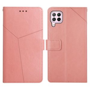For Huawei P40 Lite Y Stitching Horizontal Flip Leather Phone Case with Holder & Card Slots & Wallet & Photo Frame(Rose Gold) (OEM)
