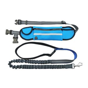 Pet Run Traction Rope Portable Waist Bag(Blue) (OEM)