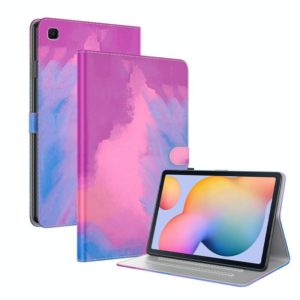 For Samsung Galaxy Tab S6 Lite 10.4 inch P610 / P615 Voltage Watercolor Pattern Skin Feel Magnetic Horizontal Flip PU Leather Case with Holder & Card Slots & Photo Frame & Sleep / Wake-up Function(Purple Red) (OEM)