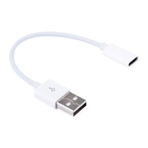 15cm USB 2.0 Male to USB-C / Type-C Female Connector Adapter Cable(White) (OEM)
