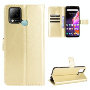 For Infinix Hot 10s X689 Crazy Horse Texture Horizontal Flip Leather Case with Holder & Card Slots & Lanyard(Gold) (OEM)