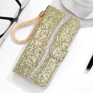 For Huawei Honor 7A Glitter Powder Horizontal Flip Leather Case with Card Slots & Holder & Lanyard(Gold) (OEM)