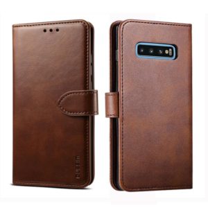 For Galaxy S10+ GUSSIM Business Style Horizontal Flip Leather Case with Holder & Card Slots & Wallet(Brown) (GUSSIM) (OEM)