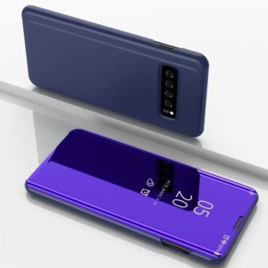 For LG V60 Plated Mirror Horizontal Flip Leather Case with Holder(Purple Blue) (OEM)
