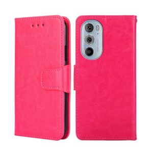 For Motorola Edge+ 2022/Edge 30 Pro Crystal Texture Leather Phone Case(Rose Red) (OEM)