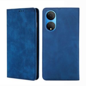 For Honor X7 4G Skin Feel Magnetic Horizontal Flip Leather Phone Case(Blue) (OEM)