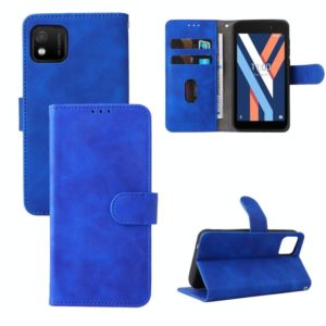 For Wiko Y52 Skin Feel Magnetic Flip Leather Phone Case(Blue) (OEM)