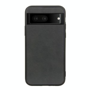 For Google Pixel 7 Accurate Hole Two-color Calf Texture PU Phone Case(Black) (OEM)