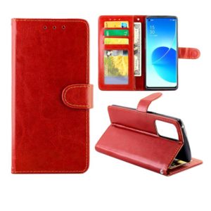 For OPPO Reno6 Pro+(5G) Crazy Horse Texture Leather Horizontal Flip Protective Case with Holder & Card Slots & Wallet & Photo Frame(Brown) (OEM)