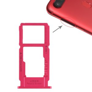 For OPPO R11s SIM Card Tray + SIM Card Tray / Micro SD Card Tray (Red) (OEM)