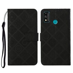 For Huawei Honor 9X Lite Ethnic Style Embossed Pattern Horizontal Flip Leather Case with Holder & Card Slots & Wallet & Lanyard(Black) (OEM)
