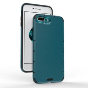 For iPhone 8 Plus / 7 Plus Shockproof Grain PC + TPU Case(Green) (OEM)
