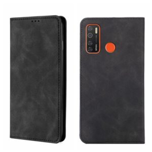 For Tecno Camon 15/Camon 15 Air Skin Feel Magnetic Horizontal Flip Leather Phone Case(Black) (OEM)