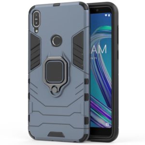 For Asus Zenfone Max Pro (M1) ZB601KL Shockproof PC + TPU Protective Case with Magnetic Ring Holder(Navy Blue) (OEM)