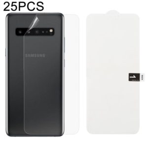 25 PCS Soft Hydrogel Film Full Cover Back Protector with Alcohol Cotton + Scratch Card for Galaxy S10 5G (OEM)