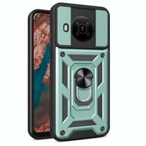 For Nokia X100 Sliding Camera Cover Design TPU + PC Protective Phone Case(Green) (OEM)