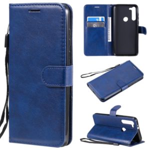 For Motorola Moto G8 Power Solid Color Horizontal Flip Protective Leather Case with Holder & Card Slots & Wallet & Lanyard(Blue) (OEM)
