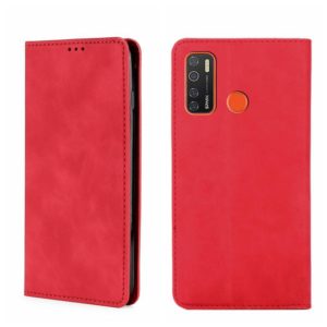 For Tecno Camon 15/Camon 15 Air Skin Feel Magnetic Horizontal Flip Leather Phone Case(Red) (OEM)