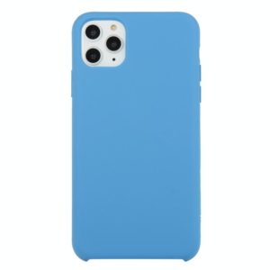 For iPhone 11 Pro Solid Color Solid Silicone Shockproof Case(Denim Blue) (OEM)